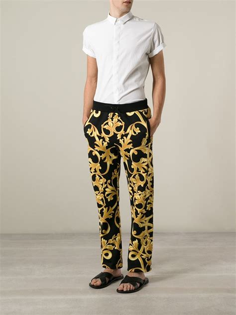 versace men palm bermuda|versace pants for men.